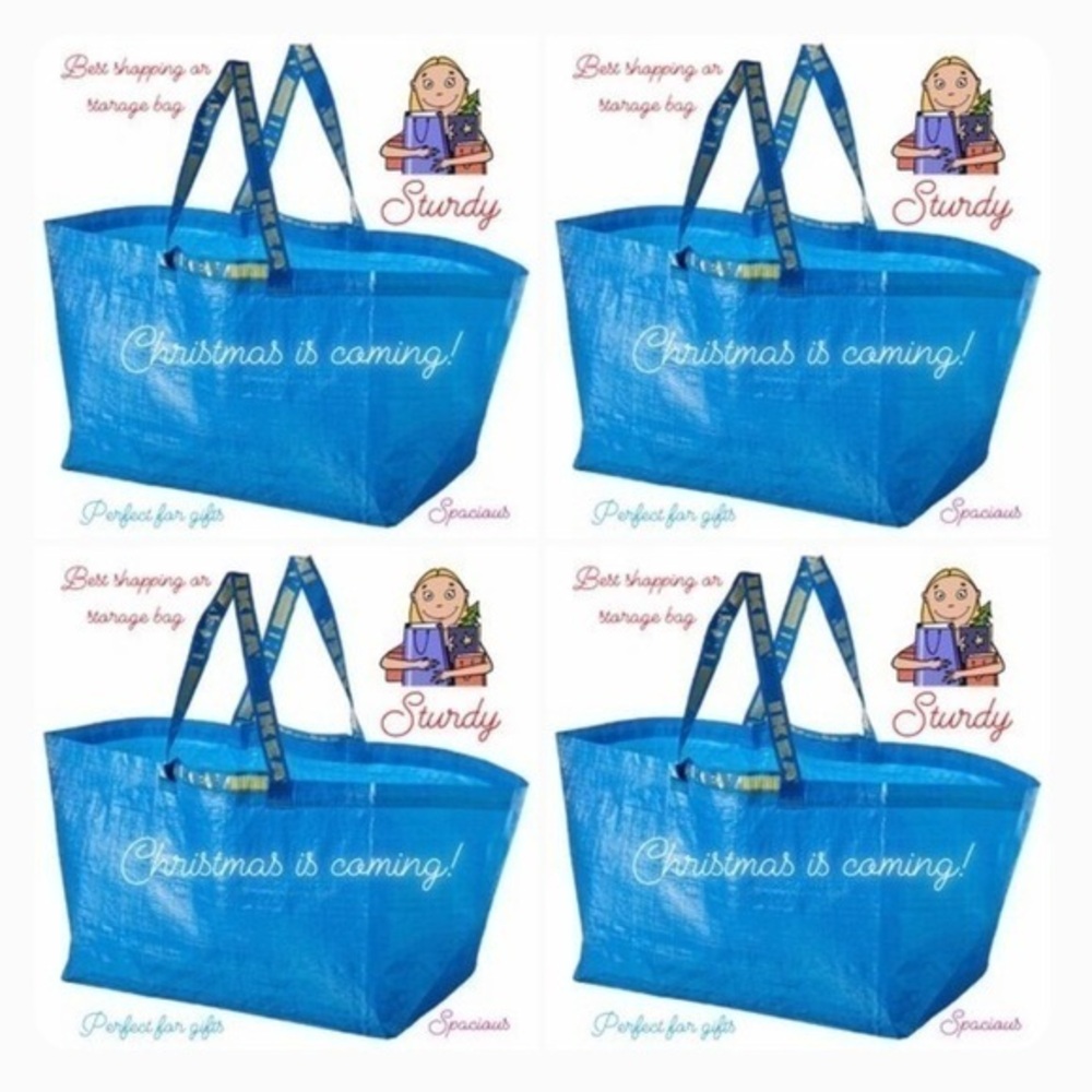 4 new Ikea FRAKTA bags / Sturdy / Excellent for storage & shopping/ Gift carry